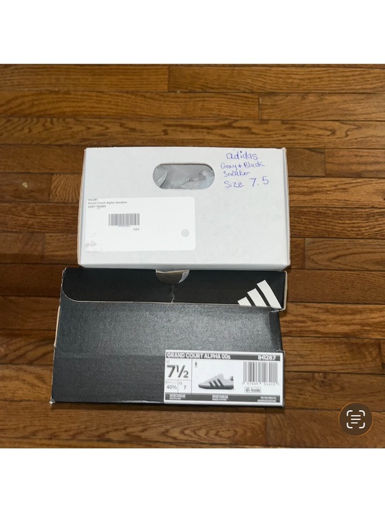Adidas Grand Court Alpha Leather Sneakers Light Gray & Black Men’s Size 7.5 main image 9